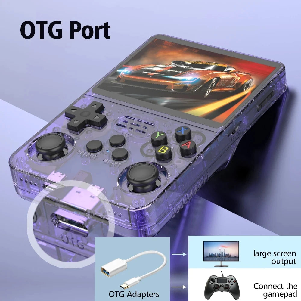 R36S ARKOS Retro Handheld Video Game Console Genuine 3.5 Inch IPS Multiple Colors Are Available Screen Portable Player 64GB Game