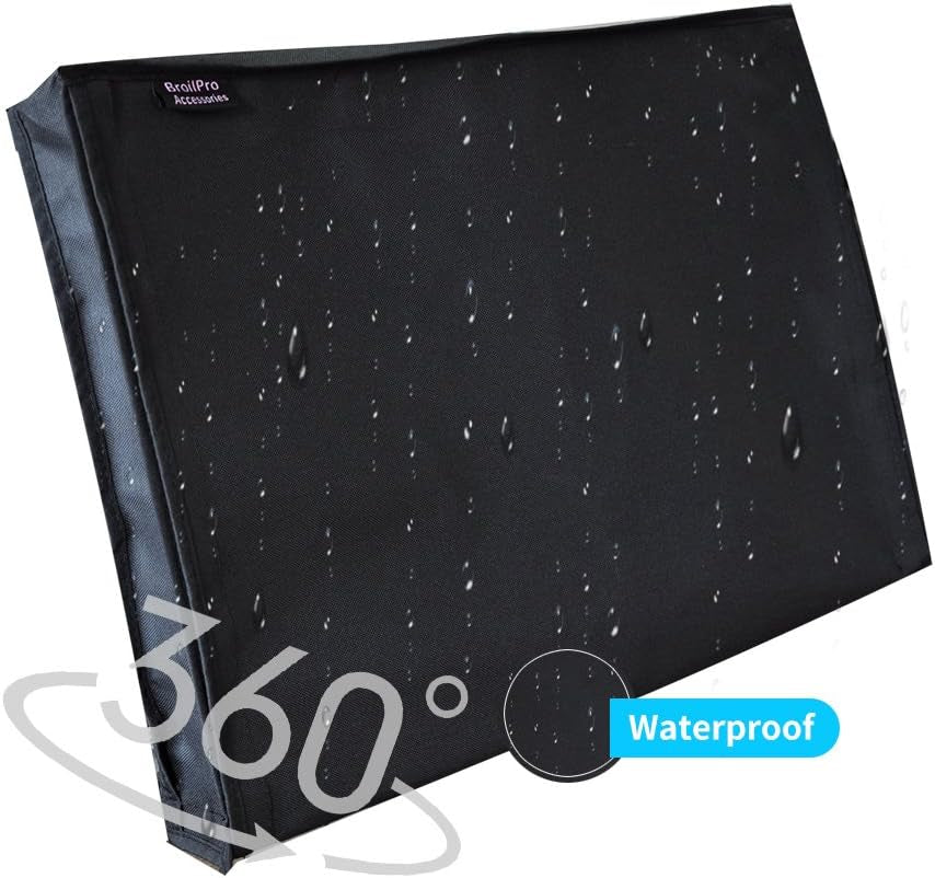 Outdoor 40"-43" TV Set Cover,Scratch Resistant Liner Protect LED Screen Best-Compatible with Standard Mounts and Stands (Black) … …